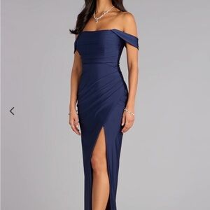 Windsor Strapless Navy Evening Dress